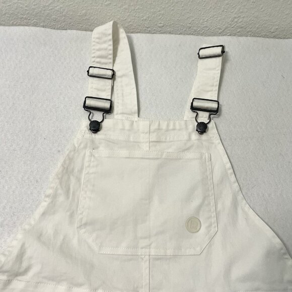 Rahlies Utility Canvas Tapered Leg Adjustable Overalls Jumpsuit White size 26 - Picture 5 of 12